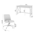 thumbnail image 4 of Key West 48W x 24D Writing Desk and Chair Set in Washed Gray - Engineered Wood, 4 of 9