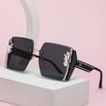 thumbnail image 3 of YCNYCHCHY New Diamond Inlaid Large Frame Sunglasses For Women With A High-End Feel Sunglasses Small Face UV Protection, 3 of 8