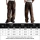 thumbnail image 2 of Pantalones Pantalones sueltos de mujer con bolsillos grandes Pantalones holgados con cordón Ropa de calle femenina Ygjytge Marrón M para Mujer, 2 of 6