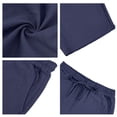 thumbnail image 6 of Men's Big & Tall Casual Drawstring Linen Shorts with Pockets - Regular Fit Stretch Work & Beach Shorts Navy L, 6 of 8