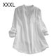 thumbnail image 1 of Camisa de mujer Manga larga Primavera Otoño Blusa Cuello en V Chica Top suelto, Blanco, 3XL seitruly AP000936-17, 1 of 7