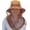 Earth Yellow, variant on Head Net Hat, Safari Hat Sun Hat Bucket Hat with Hidden Net Mesh 1Pack