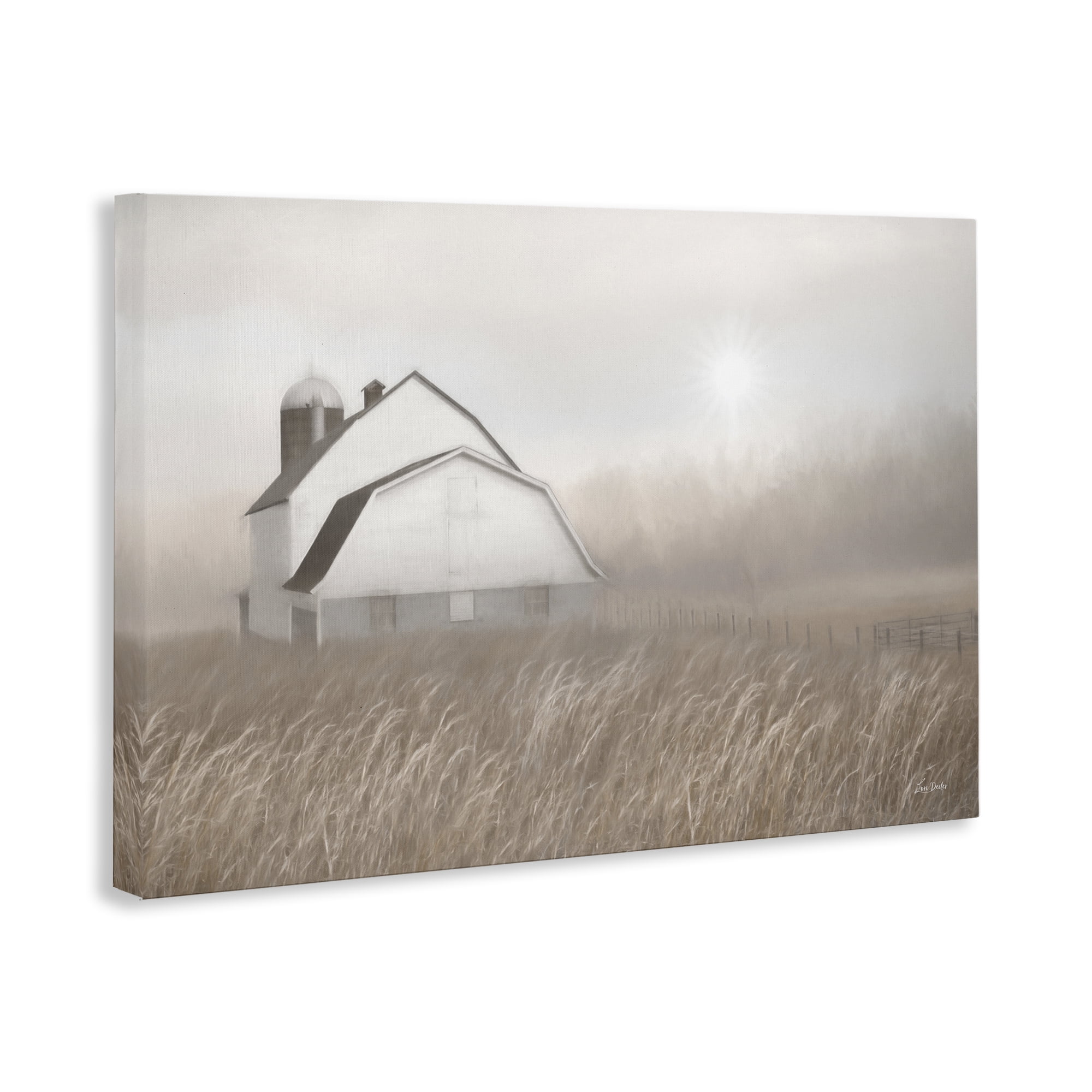 Stupell Industries Windblown Farm Grasses Landscape & Nature Painting Wrapped Canvas Art Print Wall Art, 24 x 16