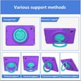 thumbnail image 4 of ELEHOLD Samsung Galaxy Tab A8 Case 10.5 Inch With Screen Protector, Child Proof Protective Kids Case with Rotating Stand Shoulder Strap for Galaxy Tab A8 10.5" 2022 SM-X200/X205/X207,Purple, 4 of 6