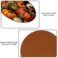 thumbnail image 5 of Thanksgiving 6PCS Round Microfiber Leather Table Coasters, 11x11 cm/4.3x4.3 in Set - Drink Coasters for Home and Kitchen, 5 of 6