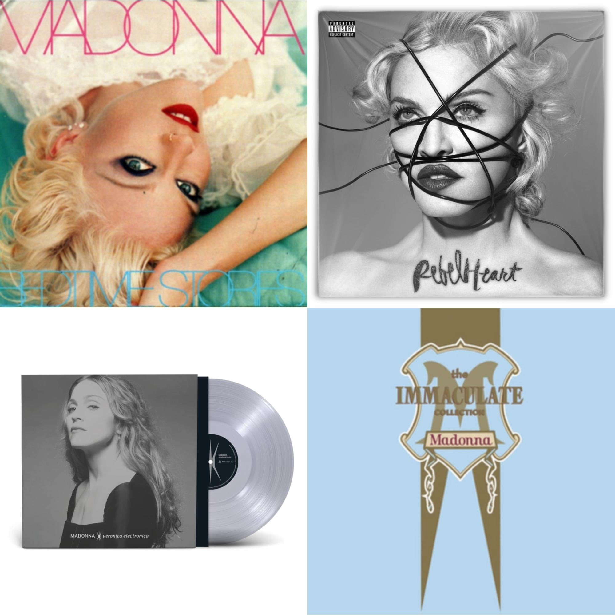 Bedtime Stories (180G) & Rebel Heart & Veronica Electronica (Clear LP Vinyl) & Immaculate Collection (2LP)