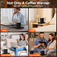 thumbnail image 5 of Coffee Mug Warmer for Desk, Electric Heated Mug Cup Warmer,Smart Mug Warmer for Coffee Tea, Auto Shut Off, 6 Temp Settings, Warmer Plate for Home Office Kitchen, for Women Men (Black), 5 of 6