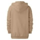 thumbnail image 4 of Gibobby Sudadera con cierre mujer, Sudadera con capucha para mujer, ajuste holgado, de felpa, casual, manga larga, cuello alto con capucha(Caqui,G), 4 of 5