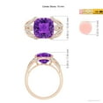 thumbnail image 4 of ANGARA Natural 3.5 Ct. Amethyst with Diamond Fashion Ring in 14K Rose Gold for Women (Ring Size: 3.5), 4 of 9
