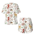 thumbnail image 2 of Sigee Cute Little Animals for Sleepwear Casual Pjs with Pockets Women's Pajamas Sets Shorts 2 Piece Short Sleeve Lounge Sets 4X-Large, 2 of 9