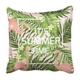 thumbnail image 1 of ABPHQTO Summer time pink flamingo birds Funda de almohada Throw Pillow Cover Case 45x45 cm, 1 of 2