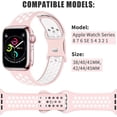 thumbnail image 3 of ANTHOUSE 5 Pack Sport Bands Compatible for Apple Watch 45mm 44mm 42mm 41mm 40mm 38mm Men Women, Breathable Silicone Soft Replacement Strap Wristband for iWatch Series 8 SE 7 6 5 4 3 (45MM,C1), 3 of 12