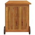 thumbnail image 3 of vidaXL Boîte de Rangement de Jardin avec Roues 90x50x58 cm Bois Massif Acacia, 3 of 5