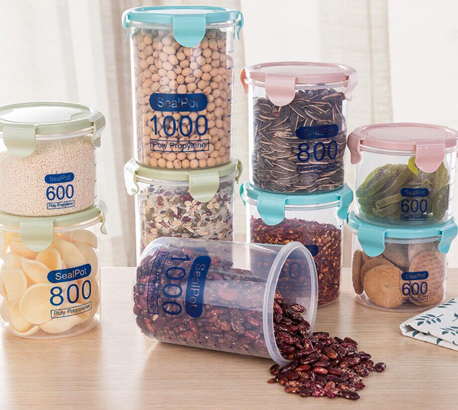 Airtight Food Storage Containers with Lids, 4 Pcs Flour and Sugar