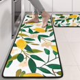 thumbnail image 2 of Kitchen Rugs Sets Of 2,Yellow Lemon Fruit Flowers White Pattern Anti Fatigue Kitchen Mat Rugs Non Slip Washable,Decorative Kitchen Floor Mats for Kitchen,Sink,Laundry,17"x47"+17"x47", 2 of 5