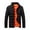 Orange, variant on Patlollav Men Solid Casual Stand-Up Collar Down Zipper Cardigan Warm Cotton Jacket Coats