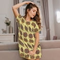 thumbnail image 3 of Easygdp Bohemia Camisón de manga corta para mujer, informal, estampado, 3 of 6