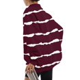 thumbnail image 7 of Hearthz Striped Women Sweatshirt Mock Neck Thermal Contrast Collar Oversized Long Sleeve Pullover Tops Streetwear Y2k Fall Winter Pullover Sweaters for Women, 7 of 7