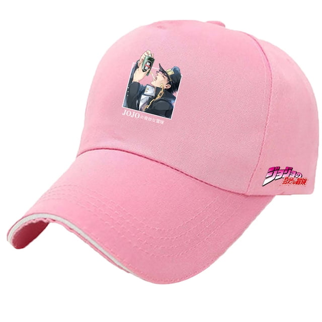 Gorra de béisbol Jojos Bizarres Adventures rosa para hombre
