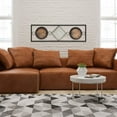 thumbnail image 2 of Modernist Floating Trio of 2 Circles and 1 Square, Rectangle Frame Metal Wall Art, Artisan Crafted, Rustic Gray, Bronze, Gold and Silver Painted Iron, Over 2 Ft Long, Plaque, 2 of 7