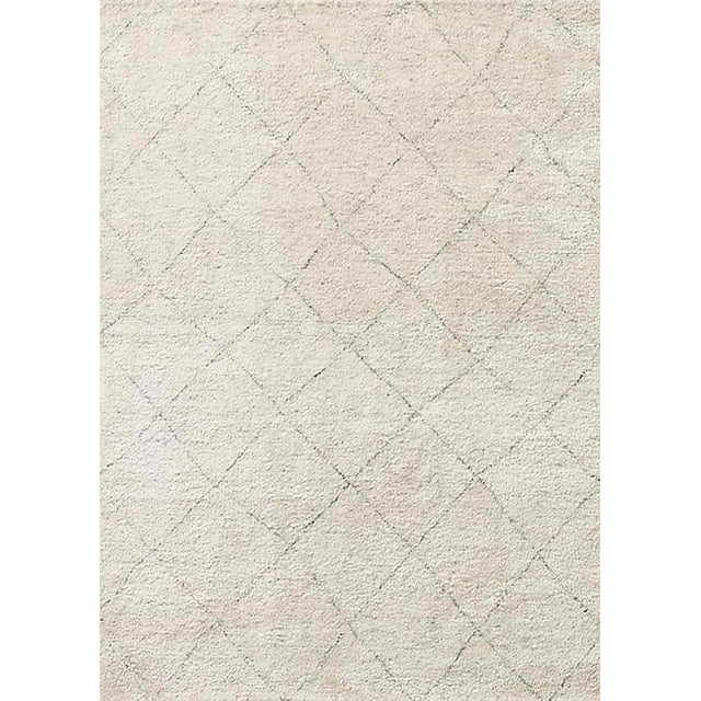 Ahgly Company Rectangle d'Intérieur Milieu du Siècle Moderne Désert Sable Beige Tapis de Zone Solide, 2' x 5'