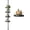 Black + Green, variant on 60° Rotating Shower Caddy Tension Pole with 4-Tier Rustproof Lazy Susan 35-128 Inch No Drilling Coner Shelves Adjustable Shower Rack for Bathroom Bathtub Washbasin Plant Storage