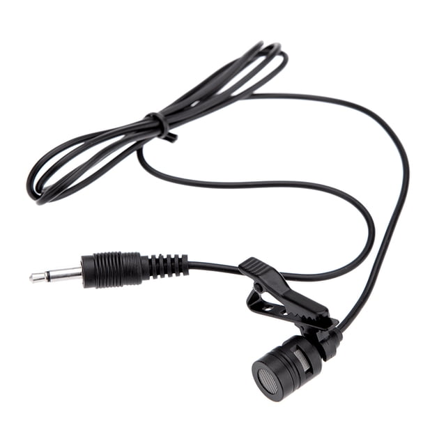 Lavalier Clip Metal Mono Microphone 3.5mm with Collar Clip for