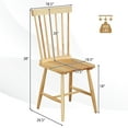 thumbnail image 3 of Gymax Windsor Dining Chair Set, Natural (Set of 4), 3 of 10