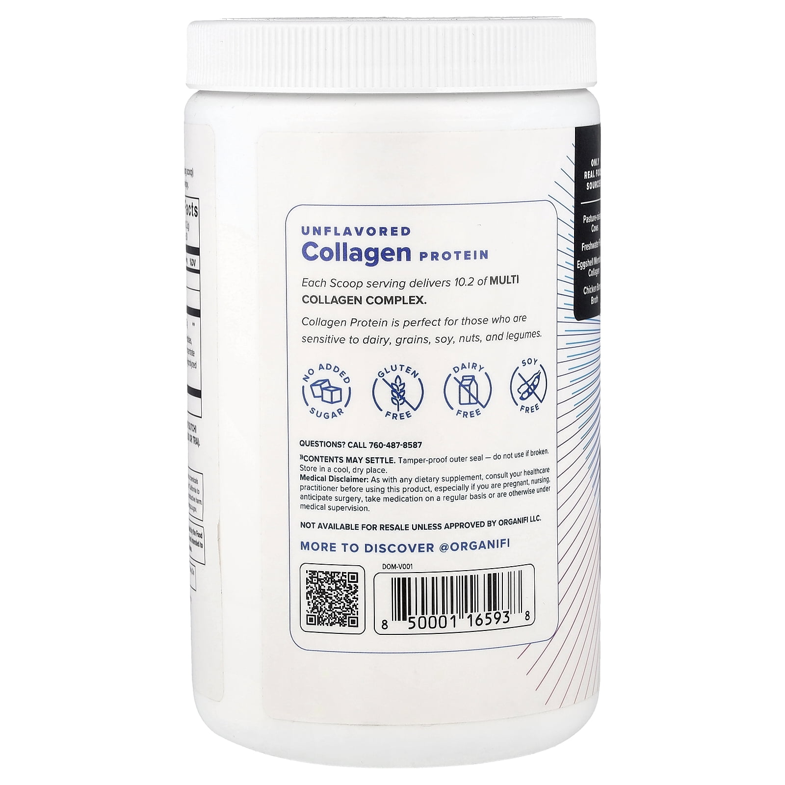 Organifi Collagen, Unflavored , 10.79 oz (306 g)