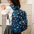 thumbnail image 2 of jiaxiM School Backpacks Solid Color Nylon Dinosaur Zipper Double Shoulder Lightweight School Bag for Ages 3rd 4th 5th 6th, Daycare, Primary School, Travel, Outings, 2 of 5