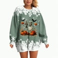 thumbnail image 4 of Towmus Christmas Sweatshirts for Women 2025 Xmas Tree Graphic Fall Winter Clothes Halloween Crewneck Pullover Long Raglan Sleeve Tops, 4 of 6