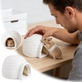 thumbnail image 2 of Resin Small Animal Hideout for Hamster Hedgehog Gerbil, Miniature Dome Shelter Ornament for Pet Cage, Desktop Decor and Small Animal Accessories, White, 2 of 9