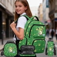 thumbnail image 2 of Yspwyqan Green Frog Banjo Kids Backpack Set 4Pcs with Lunch Box Pencil Case Water Bottle Bag, 17 Inch Multi-Pocket Lightweight Bags Fits 15.6 Laptop for Elementary Middle School, 2 of 7