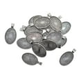 thumbnail image 2 of 20pcs Oval Pendant Tray Glass Cabochon Setting Blank Bezel DIY, 2 of 8