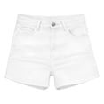 thumbnail image 6 of Nestiefly Jean Shorts for Women Casual Mid High-Waisted Stretchy Cut Off Denim Shorts Raw Hem Summer Hot Jorts 2026 White 3XL, 6 of 6