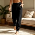 thumbnail image 2 of VV AVEORS Joggers For Women High Waisted Drawstring Sweatpants Trendy Joggers With Pockets Workout Athletic Sweat Pants 2026 Black XL, 2 of 7