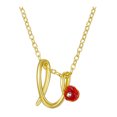 thumbnail image 1 of Jusqu'à 65% de Réduction sur les Colliers SMihono pour Femmes, Collier Lettre Rose avec Strass, Pendentif Rétro en Anglais, 1 of 2