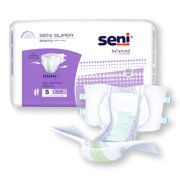 Seni Super Adult Incontinence Brief S Heavy Absorbency Breathable, S-SM25-BS1, Heavy, 75 Ct