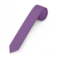 thumbnail image 2 of Jacob Alexander Men's Solid Color 1.5 inch Width Ultra Skinny Neck Tie - Wisteria, 2 of 8