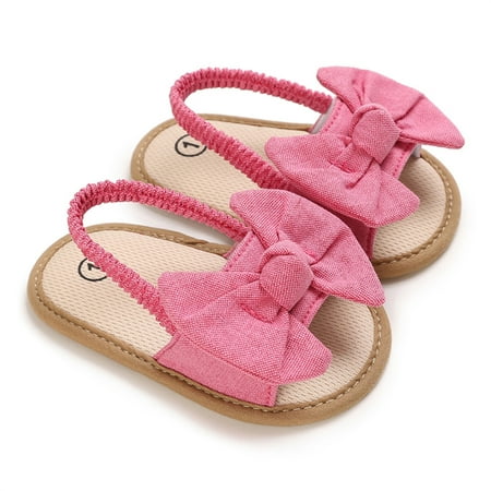 

Hirigin Baby Girl Summer Sandals Bow Soft Sole Open Toe Walking Shoes