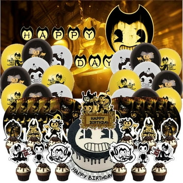 Bendy and the Ink Machine Birthday Party Supplies Balloons Plates Decoration Cake Topper Decor Tableware Banner Backdrop