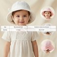 thumbnail image 4 of Tigivemen Baby Sun Hat Toddler Girls Fisherman Bucket Hats with Lace Bow Summer Outdoor Sunhats Pink Size 1-3 Years, 4 of 8
