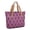 Purple and Pink Argyle Pattern, variant on Blue and Black Checkered Pattern Large Tote Bag for Women, Polyester Roomy Shoulder Bag with Pockets and Zipper, Water Resistant Gifts Ideas for Women Men