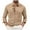 Khaki, variant on cocolona Mens Long Sleeve Button Shirts Coat Cargo Lapel Pocket Work Shirts Outdoor Hiking Fishing Shirts Blouse