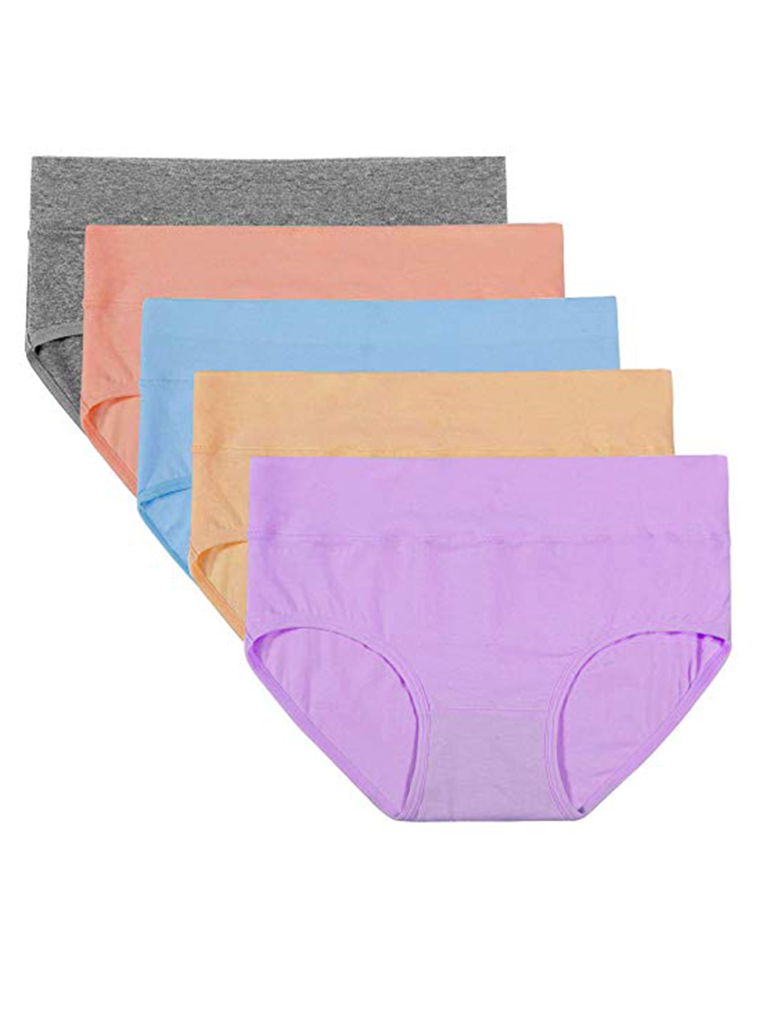 Mens Underwear Briefs 5-Pack Cotton Low Rise Multi Color Soft Underpant