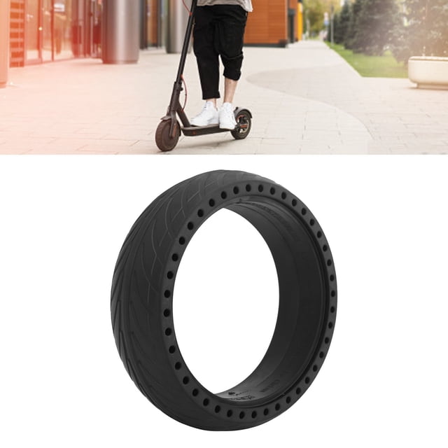 Scooter Solid Tires, Explosion Proof Rubber Durable Excellent Grip Honeycomb Tires for Replacement