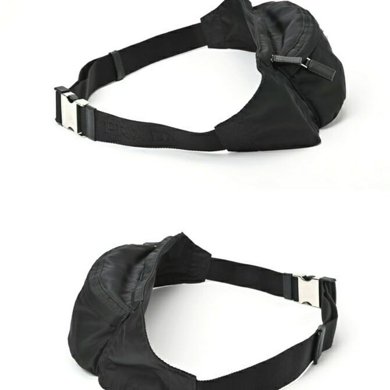 Pre Owned PRADA Nylon Belt Bag Body 2VL132 Black E 156239 Good Walmart