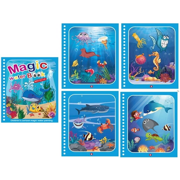 Livres de dessin à l'eau magique pour enfants, livres de coloriage, jouets de peinture pour enfants, cadeau d'anniversaire, de noël, de nouvel an, pour garçons et filles, nouvelle collection