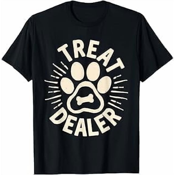 Retro Treat Dealer Dogs Owner Treats Pet Dog Lover Gifts T-Shirt Unisex Sarcastic Graphic Shirt for Men Women