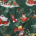 thumbnail image 3 of YIUME Men's Hawaiian Shirt A Christmas Eve Snow Print Cotton Camp collar Short Sleeve Aloha Shirt, 3 of 8
